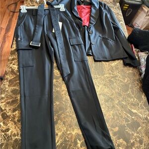 BuffBunny Black Blazer with Red Lining